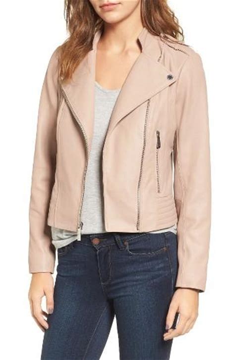 michael kors pink leather jacket|michael kors cropped leather jacket.